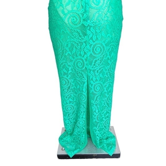Silvia Astore Isa Lace Cut Out Long Dress Emerald Green IT: 38 XS - Picture 12 of 15